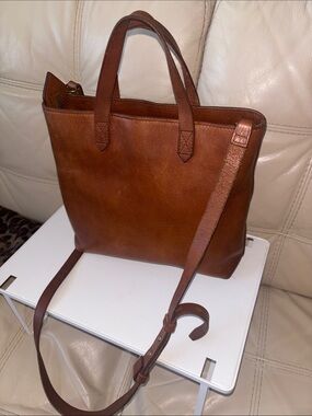 Madewell Brown Leather Crossbody Tote